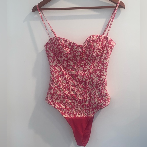 NWT Zara Floral Corset Bodysuit, Sz Small - Picture 6 of 16